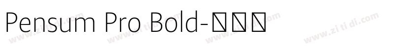 Pensum Pro Bold字体转换